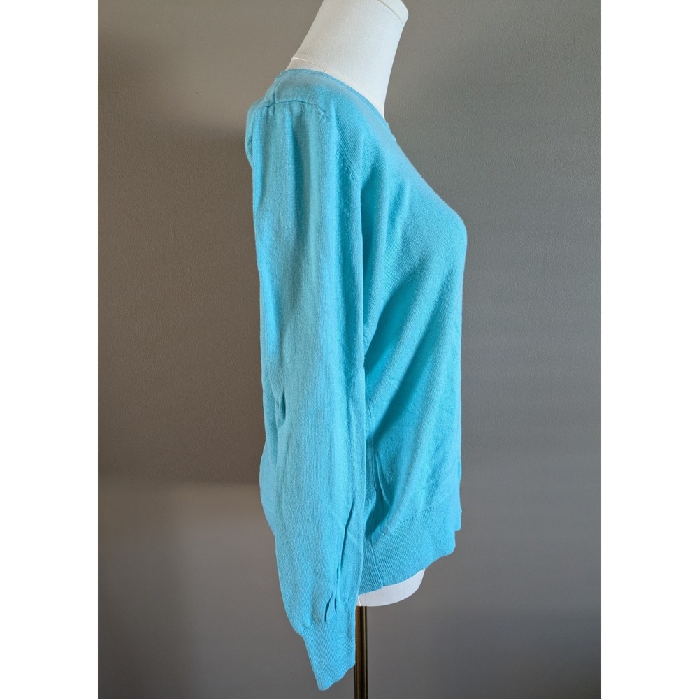 Worthington Blue Tight-Knit Crew Neck Long Sleeve Pullover Sweater Large - Picture 3 of 6